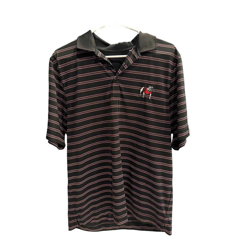 Nike Georgia Bulldogs Polo Shirt Mens Large Blade Collar Dri Fit Golf Logo